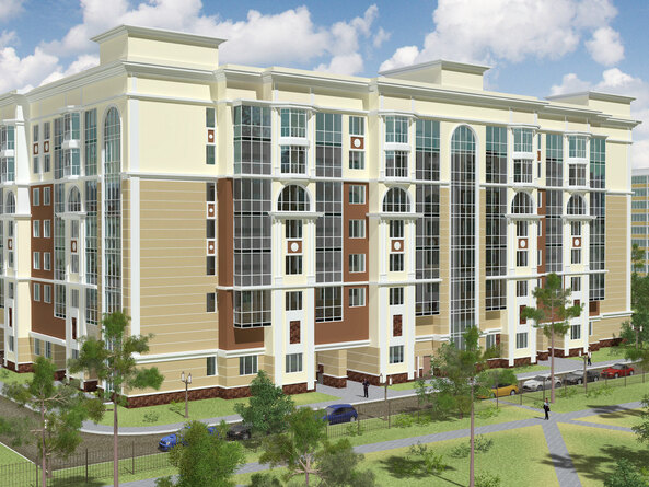 Group of residential Apartment Buildings with Public Premises and 2-Storey Garage Situated in Quarter Between Streets M. Bagdanovicha-V.Haruzhei-Kuybisheva-Prosp. Masherova